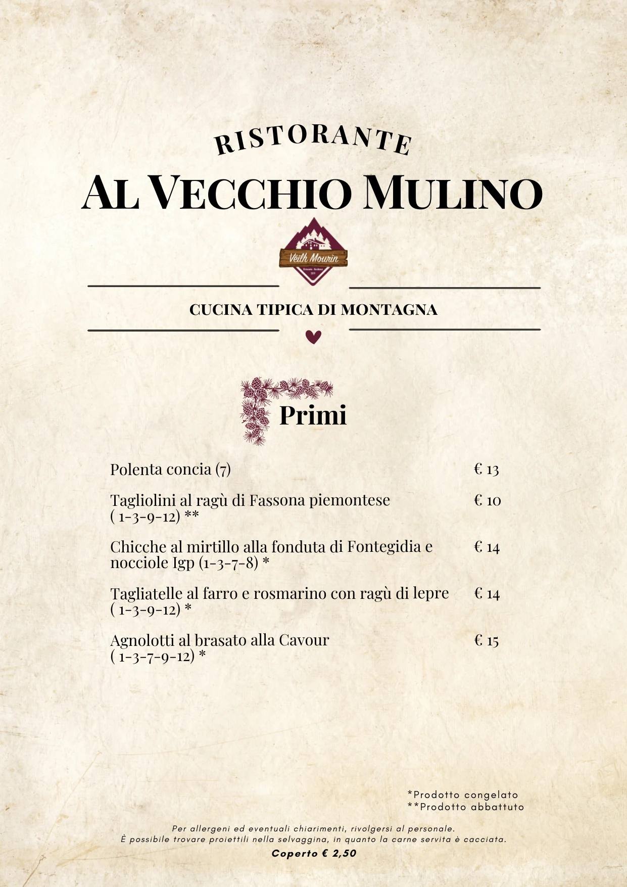 Menu primi, pagina 2 di 4